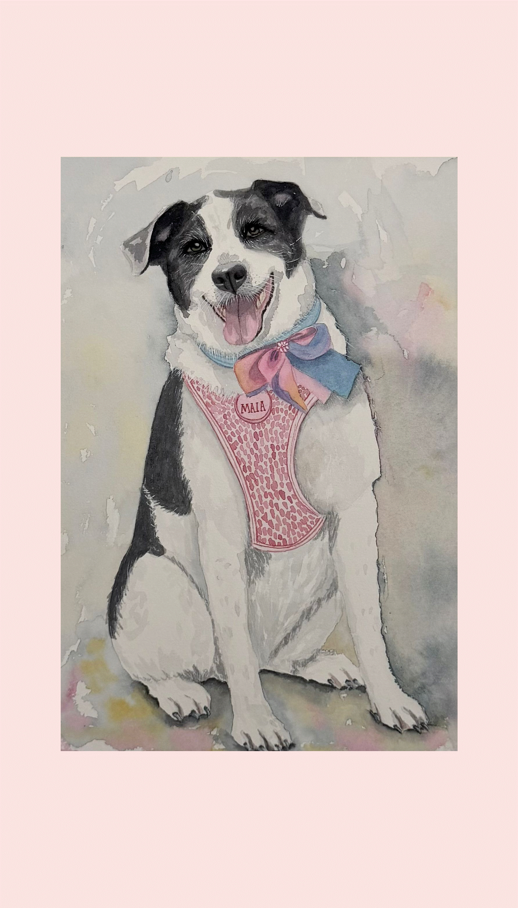 Watercolor painting - e.g. Dog (A4)